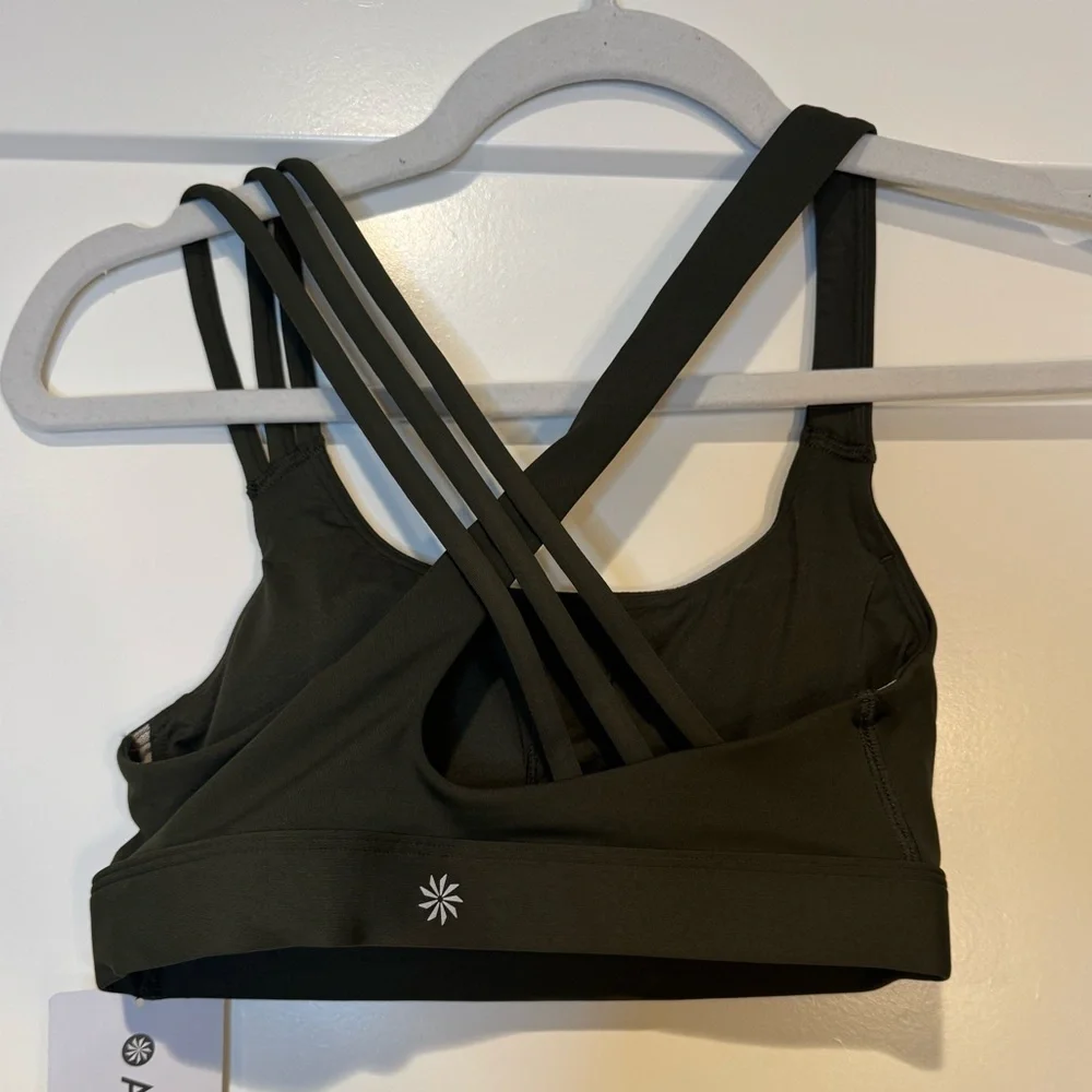 Athleta Train Free Sports Bra A-C Aspen Olive Green - Picture 5 of 6